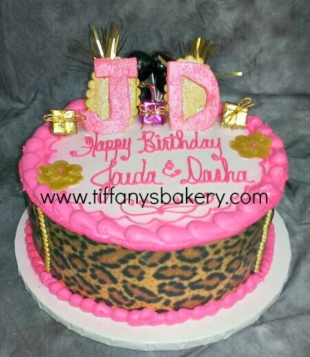 Cheetah Print Round Cake