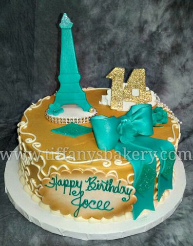 Eiffel Tower Round Cake