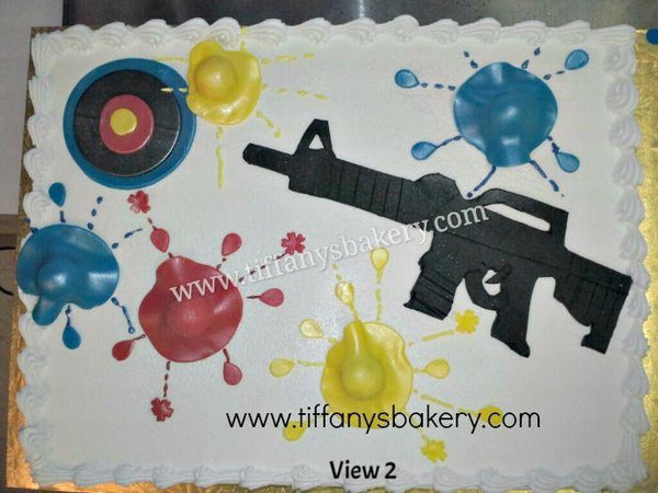 Paintball Sheet Cake