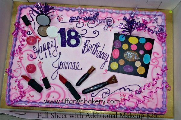 Makeup on Sheet Cake