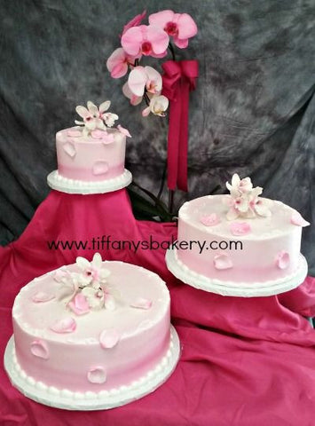 Orchid Floating Tiers Premier Wedding Cake