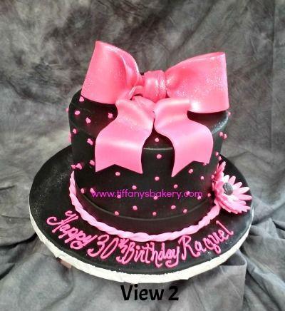 Round Cake with Bow