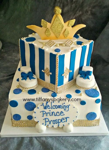 Royalty Baby Shower Celebration Tier Cake