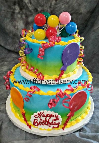 Balloon Celebration Tier Cake