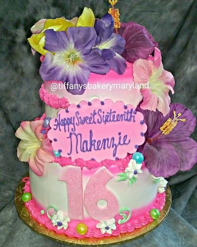 Hibiscus Celebration Tier Cake