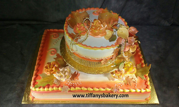 Half Sheet Cake with Double Layer 8" Round Cake