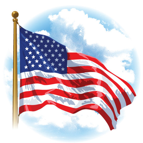 American Flag Edible Image Layon