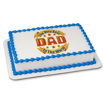 Best Dad in the World Edible Image Layon #433 Sheet