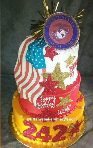 Military Marine Birthday Celebration Tier