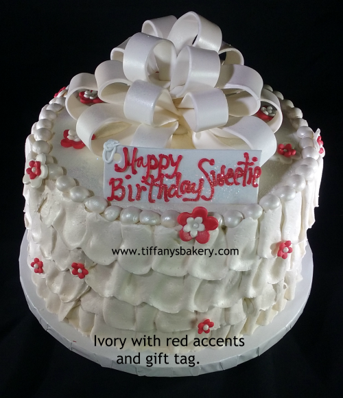 Buttercream Ruffles on Round Cake