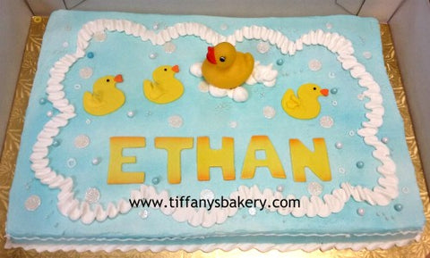Ducky Baby Shower Sheet Cake