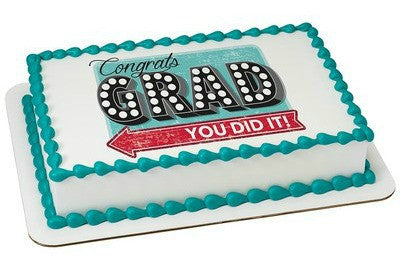 PhotoCake Image Congrats Grad You Did It #411