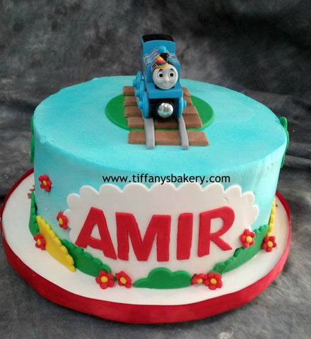 Buttercream Frosted  Round Cake - Thomas the Train