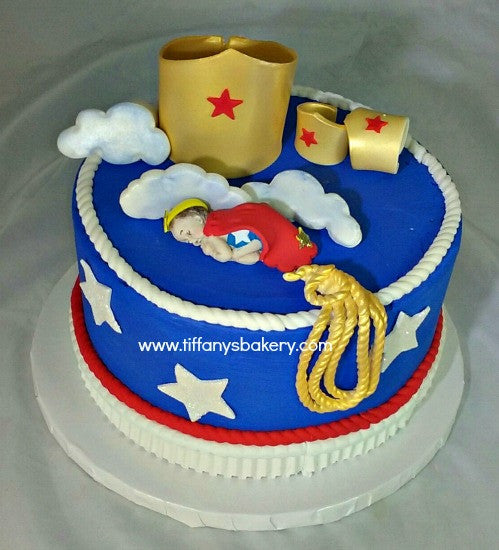 Wonder Woman Baby Shower Cake