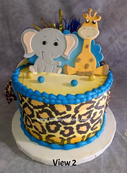 Animals on Round Cake