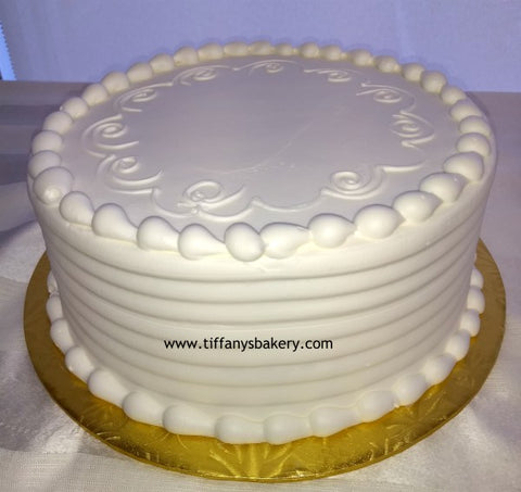 10" Round with piping on top