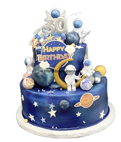Astronaut Celebration Tier Cake - 6" and 10" Round