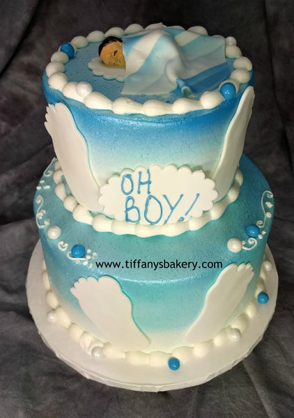 Baby Feet 6" and 8" Round Celebration Tier Cake