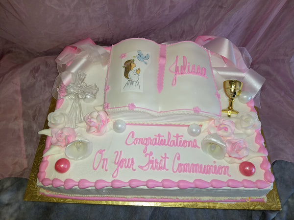 Bible on Half Sheet for First Communion