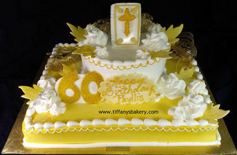 Half Sheet with 8 Inch Round Double Layer Cake