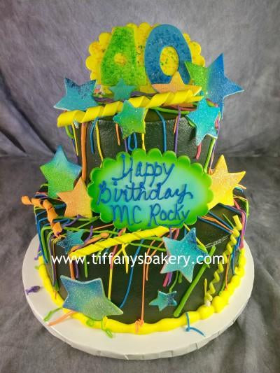 Black Celebration Tier Cake