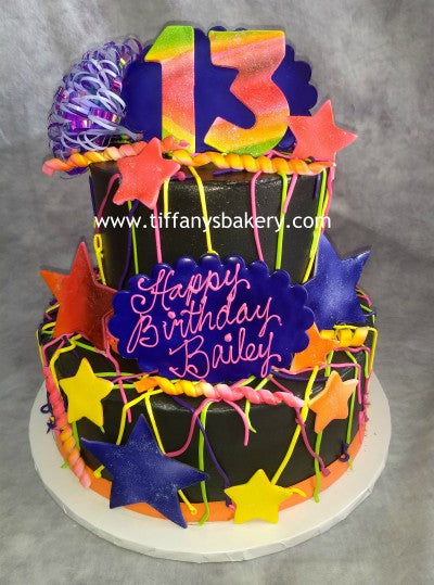 Black Celebration Tier Cake