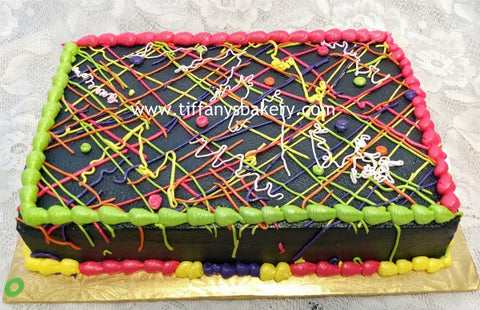 Black CelebrationSheet Cake