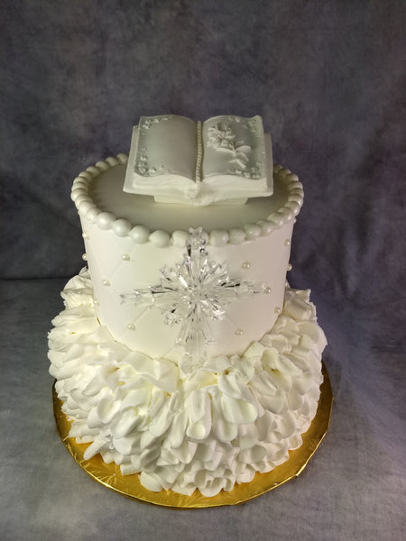 Magic Buttercream Ruffles and Diamond Pattern Celebration Tier Cake