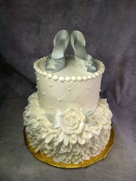 Magic Buttercream Ruffles and Diamond Pattern Celebration Tier Cake