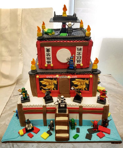 Ninjago 3 Tier Square Celebration Tier Cake