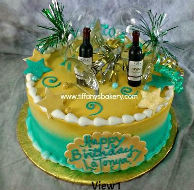 Champagne Toast Round Cake