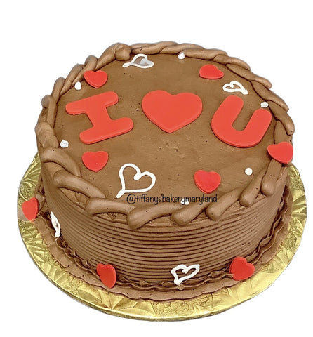 Chocolate Love Valentine 8" Round Cake