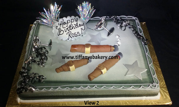 Cigars on a Sheet Cake
