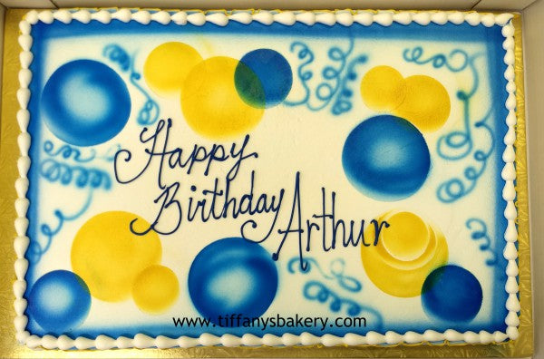 Circle Design on  Sheet Cake