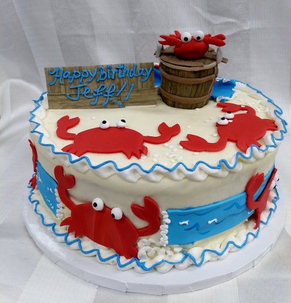 Crab Basket on 10" Round Cake