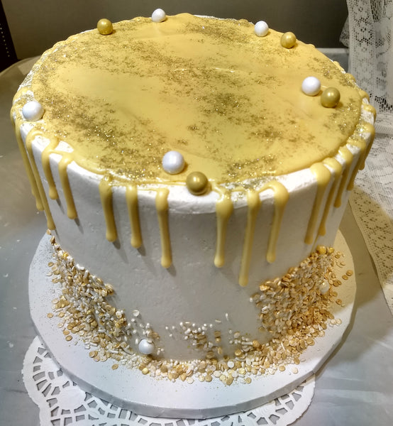 Drip Cake with Three Layers - 6" or 8" Cake Serves 4