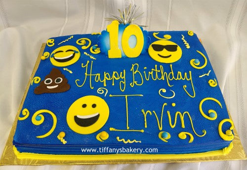 Emoji Sheet Cake