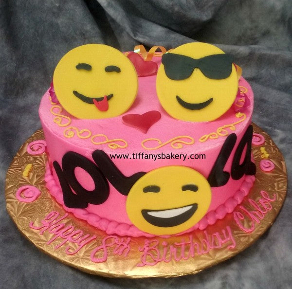 Emoji Round Cake LOL