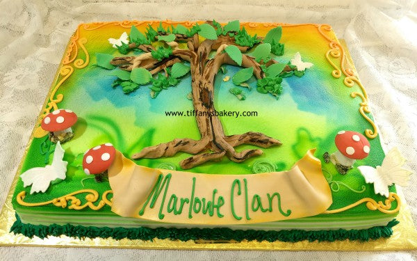 bonsai tree cake Family Tree Sheet Cake – Tiffany's Bakery