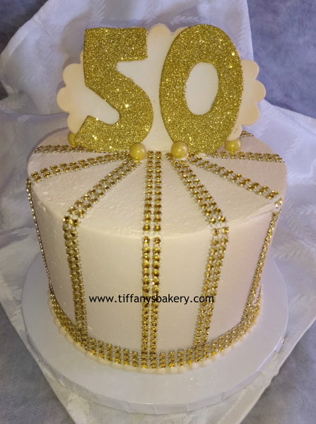 Bling Strips on Round Cake