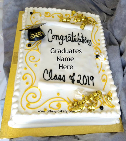 Graduate Scroll Sheet Cake