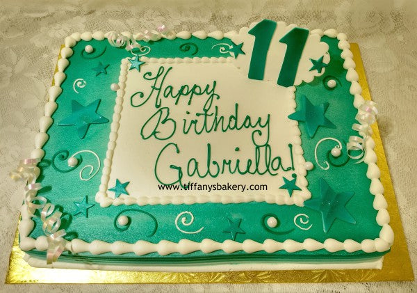 Birthday Stars Sheet Cake