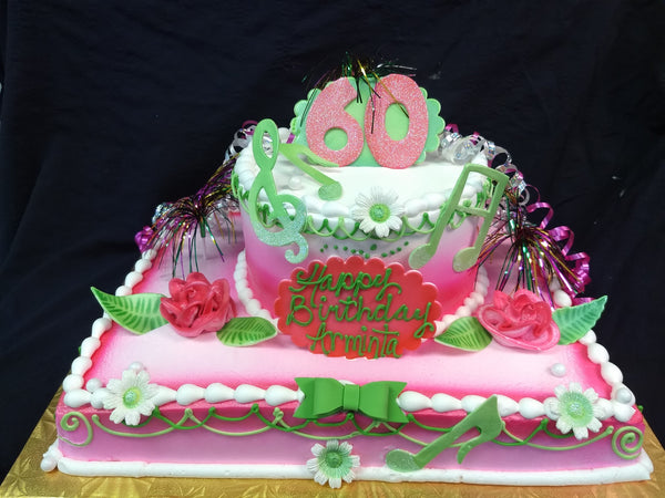 Half Sheet Cake with Double Layer 8" Round Cake