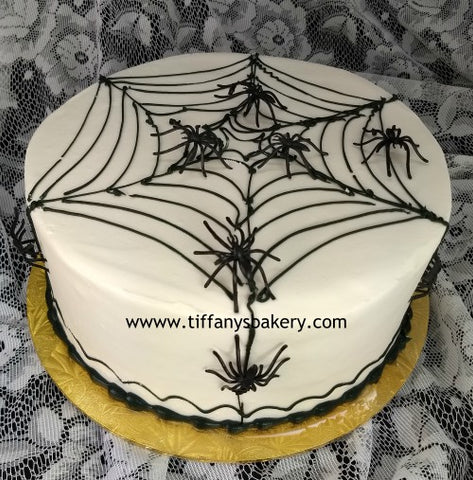 Halloween Spiderweb Round Cake