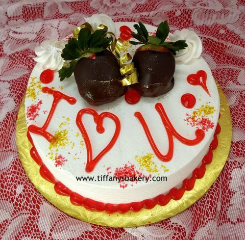 Valentine 8" Single Layer Round Cake