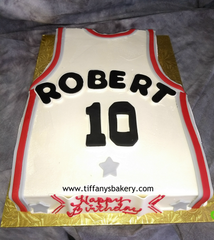 Basketball Jersey Cutout 1/2 Sheet Cake