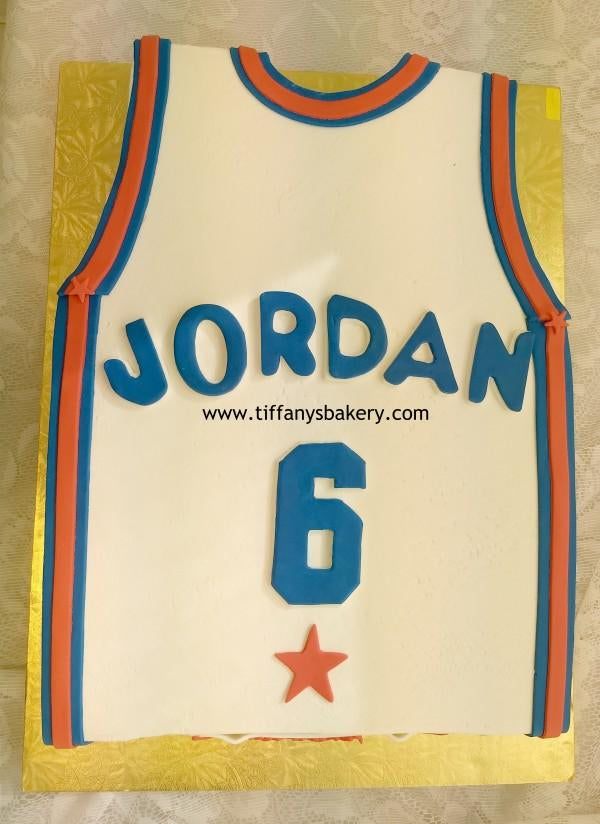 Basketball Jersey Cutout 1/2 Sheet Cake – Tiffany's Bakery