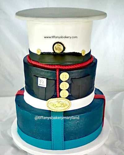 Military Marine Hat Celebration Tier