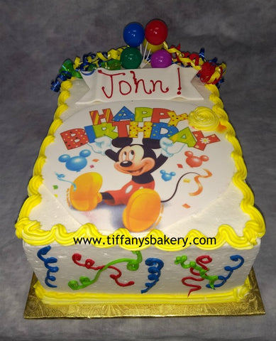 Mickey Mouse Double Layer 1/4 Sheet Cake