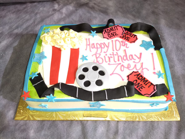 Movie Reel with Popcorn